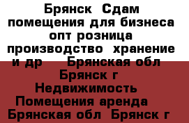 Брянск. Сдам помещения для бизнеса (опт розница, производство, хранение и др.) - Брянская обл., Брянск г. Недвижимость » Помещения аренда   . Брянская обл.,Брянск г.